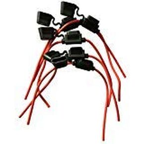 Automotive Car Truck in-line 12 Gauge Waterproof Fuse Holder for Regular Standard Blade Type Fuse (Pack of 5)