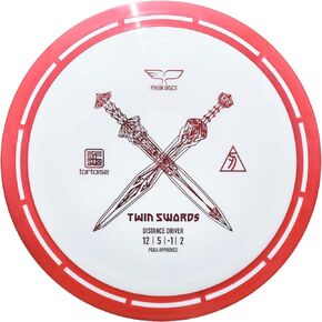 Yikun Professional Disc Golf Twin Swords السلحفاة خط الفاكهة مسافة السائق 170-175 جرام مثالي للألعاب الخارجية والمنافسة