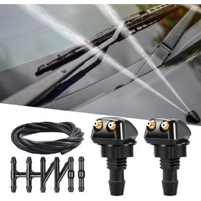2 PCS Front Windshield Wiper Fluid Nozzle Set Kit, 360° Automotive Sprayer Kit for Windshield, Universal Car Wiper Arm Accessories in Kuwait