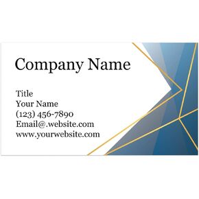 Custom Printed 100% Recycled Card Stock Business Cards - Thick Sturdy Stock - 3.5" x 2" - 100% Recycled Content - 100% Made in the U.S.A. (Blue Hexagon, 100)