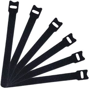 60 PCS Cable Ties,Viaky 6 Inch Reusable Cord Organizers Straps Hook And Loop Cord Ties For Wire Management, Cable Zip Ties Cord Wraps For Power TV Ethernet Cables (Black)