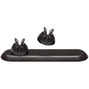 Magnetic Cable Organizer, Black, 2 Clip Cable Organizer Cord Clips – 2.75" x 0.75" x 0.55" Desktop Cable Management, Home or Office Cord Organizer - Power & Mouse Cord Management