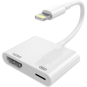 Lightning to HDMI Adapter for iPhone to TV/Projrctor/Monitor,【Apple MFi Certified】 Lightning to Digital AV Adapter 1080P Sync Screen Converter for iPhone 14/13/12/11/X, All iOS System, Plug and Play