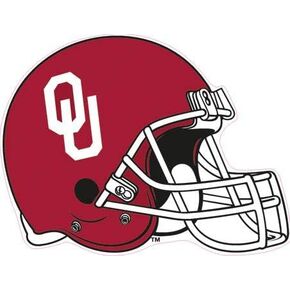 5 Inch Football Helmet OU University of Oklahoma Sooners Boomer Sooner Logo Removable Wall Decal Sticker Art Home Room Decor 5 by 4 Inches