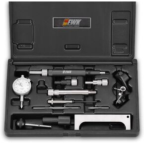 EWK 13 Pcs Bosch Injection Pump Timing Tool Kit VE Pump Dial Indicator VAS 6079 for Audi VW Dodge Cummins