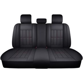 SPEED TREND Car Seat Covers – Premium PU Leather for Ultimate Comfort & Protection, Easy Installation and Universal Fit for Most Cars SUVs Trucks (ST-003 Front Pair, Black)