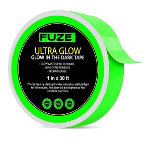 Lockport Glow in The Dark Tape - 2 Pack - 30 Ft x 1 in - Bright - Rechargeable - Reflective - Glow Tape in The Dark - Halloween Decoration, Night Decorations, Safety and Home Marking