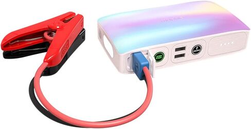 mophie Powerstation GO Compact - Rechargeable Lithium Battery with Portable Car Jump Starter - LED Flashlight, USB Port to Charge Devices - Pearl in Saudi Arabia