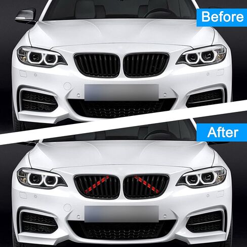 TOMALL مصبغة إدراج المشارب الزخارف متوافقة مع BMW F20 F30 2011-2021 سيارة V دعامة التفاف يغطي الملحقات الخارجية الديكور لسلسلة 1/2/3/4/5 320i 328i 330i 335i 428i (أحمر) in Kuwait