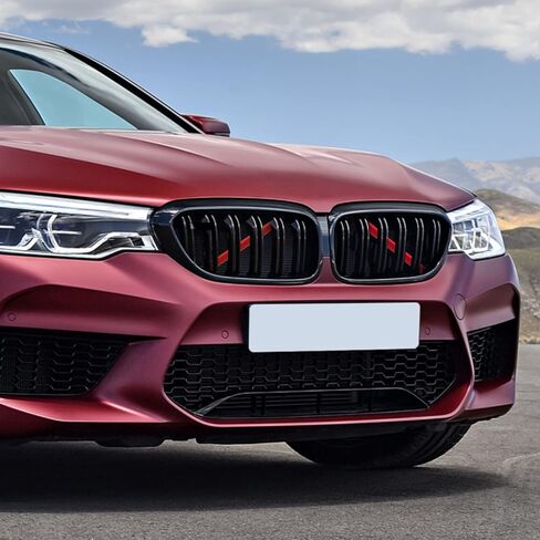 TOMALL مصبغة إدراج المشارب الزخارف متوافقة مع BMW F20 F30 2011-2021 سيارة V دعامة التفاف يغطي الملحقات الخارجية الديكور لسلسلة 1/2/3/4/5 320i 328i 330i 335i 428i (أحمر) in Kuwait