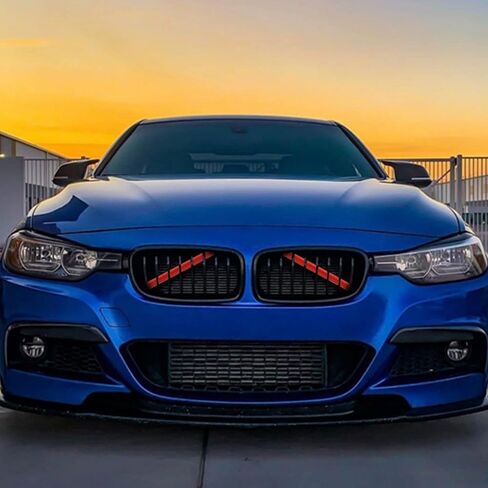 TOMALL مصبغة إدراج المشارب الزخارف متوافقة مع BMW F20 F30 2011-2021 سيارة V دعامة التفاف يغطي الملحقات الخارجية الديكور لسلسلة 1/2/3/4/5 320i 328i 330i 335i 428i (أحمر) in Kuwait
