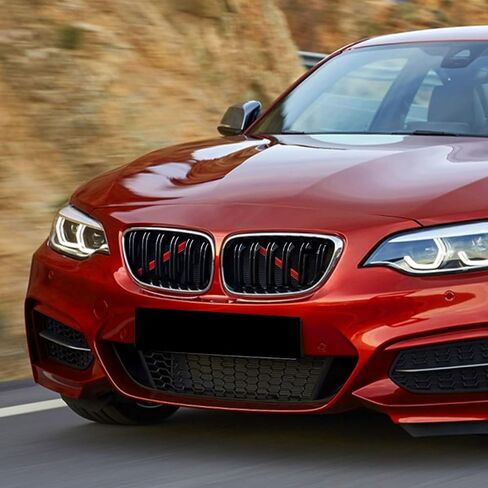 TOMALL مصبغة إدراج المشارب الزخارف متوافقة مع BMW F20 F30 2011-2021 سيارة V دعامة التفاف يغطي الملحقات الخارجية الديكور لسلسلة 1/2/3/4/5 320i 328i 330i 335i 428i (أحمر) in Kuwait