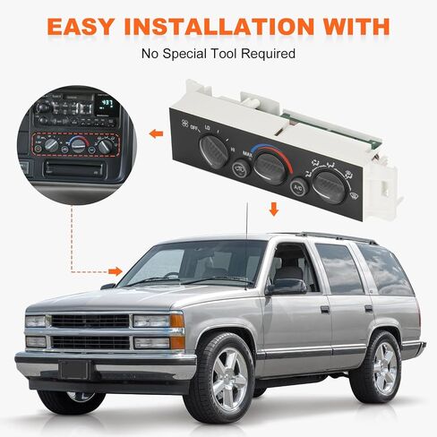 وحدة التحكم في المناخ لسخان مكيف الهواء تناسب شاحنة Chevy GMC C/K 1500 1996-1999، لشاحنة Chevy GMC K2500 K3500 C2500 1996-2000، لشاحنة Chevy GMC C3500 1996-2002 in Saudi Arabia