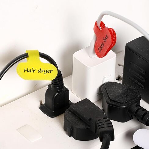 30 Pieces Wire Tags Labels Writable Cord Labels Cable Labels Wire Labels Electrical Multi-Color Wire Labels for Computers Cable Management and Identification(6 Colors) in Saudi Arabia