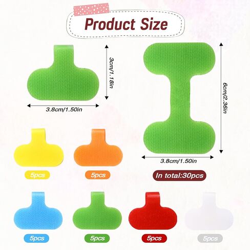 30 Pieces Wire Tags Labels Writable Cord Labels Cable Labels Wire Labels Electrical Multi-Color Wire Labels for Computers Cable Management and Identification(6 Colors) in Saudi Arabia