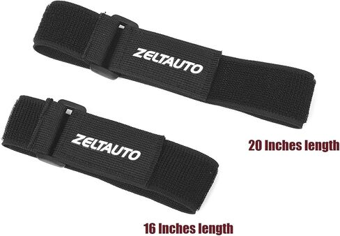 Elastic Cinch Straps Hook 16Inch (2 Pack),Multipurpose Strong Reusable Loop Cable Ties for Securing & Organizing Cables Extension Cords Ropes Hoses Bike RV in Saudi Arabia