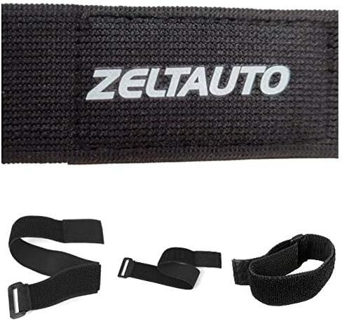Elastic Cinch Straps Hook 16Inch (2 Pack),Multipurpose Strong Reusable Loop Cable Ties for Securing & Organizing Cables Extension Cords Ropes Hoses Bike RV in Saudi Arabia