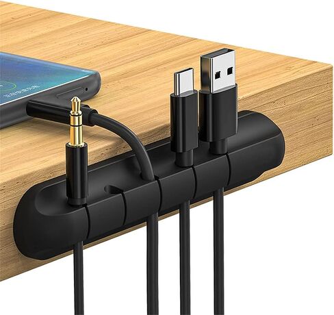 Cord Desk Holder Winder Desktop Tidy Management Silicone Cable Organizer Clips Holder for Mouse Keyboard Earphone Headset in Saudi Arabia