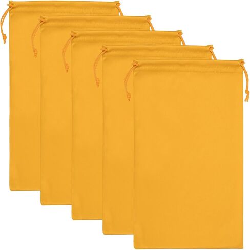PATIKIL Ski Goggle Bag 5.9 x 9.8 Inch, 5 Pcs Microfiber Snow Goggles Protective Sunglass Bag Pouch Foldable Adjustable Drawstring Bag for Camera Lenses Sunglasses Eyeglasses, Orange in Saudi Arabia