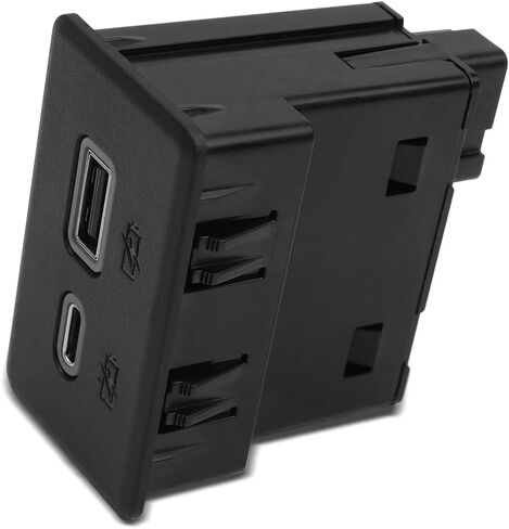 مقبس مساعد وحدة التحكم USB USB-C محول مقبس الشحن المزدوج استبدال 13525889 مناسب لكاديلاك إسكاليد ESV شيفروليه سوبربان تاهو سيلفرادو 1500 جي إم سي سييرا 1500 2500HD يوكون XL 2019-2023 in Kuwait