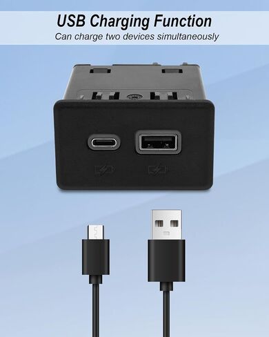 مقبس مساعد وحدة التحكم USB USB-C محول مقبس الشحن المزدوج استبدال 13525889 مناسب لكاديلاك إسكاليد ESV شيفروليه سوبربان تاهو سيلفرادو 1500 جي إم سي سييرا 1500 2500HD يوكون XL 2019-2023 in Kuwait