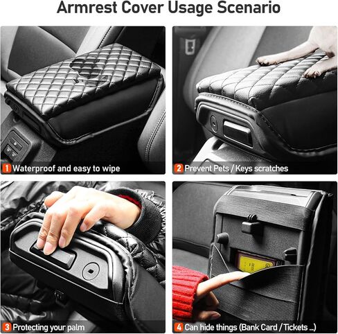 غطاء مسند ذراع وحدة التحكم المركزية لملحقات Ford Bronco 2021 2022 2023، يمنع خدوش الكلاب غطاء مسند ذراع مقاوم للماء مناسب Bronco 2/4 باب، وسادة وحدة التحكم المركزية مسند ذراع غطاء صندوق المقعد in Kuwait