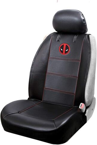 Plasticolor 008664R01 Marvel Deadpool Universal Fit Car Truck or SUV Sideless 3-Piece Seat Cover w/Head Rest in Saudi Arabia