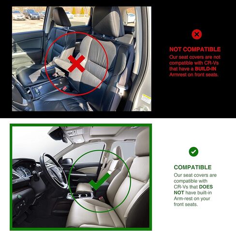 غطاء مقعد من الجلد الصناعي مناسب حسب الطلب من OASIS AUTO 2012-2022 CRV متوافق مع Honda CR-V 2017-2018-2019-2020-2021 (2017-2021 CRV، أسود) in Kuwait