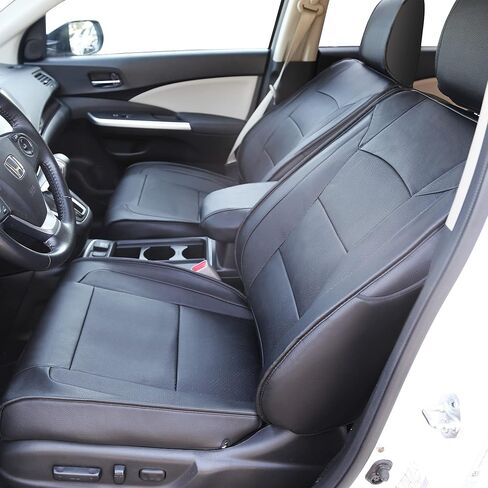 غطاء مقعد من الجلد الصناعي مناسب حسب الطلب من OASIS AUTO 2012-2022 CRV متوافق مع Honda CR-V 2017-2018-2019-2020-2021 (2017-2021 CRV، أسود) in Kuwait