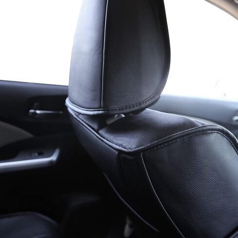 غطاء مقعد من الجلد الصناعي مناسب حسب الطلب من OASIS AUTO 2012-2022 CRV متوافق مع Honda CR-V 2017-2018-2019-2020-2021 (2017-2021 CRV، أسود) in Kuwait