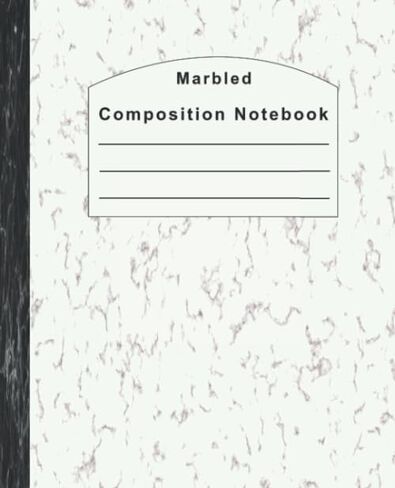 Marbled Composition Notebook: College ruled With White Marble Cover Design | 7.5" X 9.25" | 110 Pages. in Saudi Arabia
