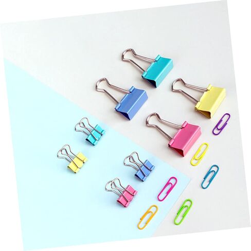 STOBOK 1 Set Out Accessories Colors Color and Files Clip Note Organizing Photo Multi-Function Invoice Clasps Stationary Home Clips Long Portable Document Wire Organize Binder Colorful in Saudi Arabia