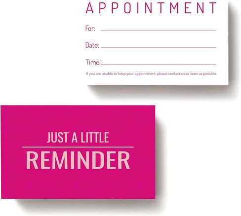 بطاقة موعد مجرد بطاقة تذكير صغيرة 100 Hotpink in Kuwait