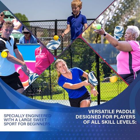 Pickleball Paddles Set of 2 | USAPA Graphite/Carbon Fiber Surface, Honeycomb Core | Lightweight Pickleball Rackets Set with 4 Pickleball Balls + 1 Bag in Saudi Arabia