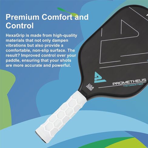 مجموعة قبضة كرة Pickleball - قبضة كرة Pickleball مع قبضة زائدة لراحة فائقة، وتقليل الاهتزاز، وقبضة معززة، والتحكم الدقيق، تتضمن شريط قبضة كرة Pickleball in Saudi Arabia