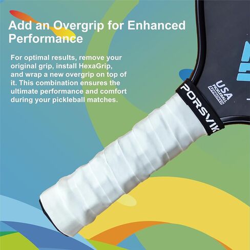 مجموعة قبضة كرة Pickleball - قبضة كرة Pickleball مع قبضة زائدة لراحة فائقة، وتقليل الاهتزاز، وقبضة معززة، والتحكم الدقيق، تتضمن شريط قبضة كرة Pickleball in Saudi Arabia