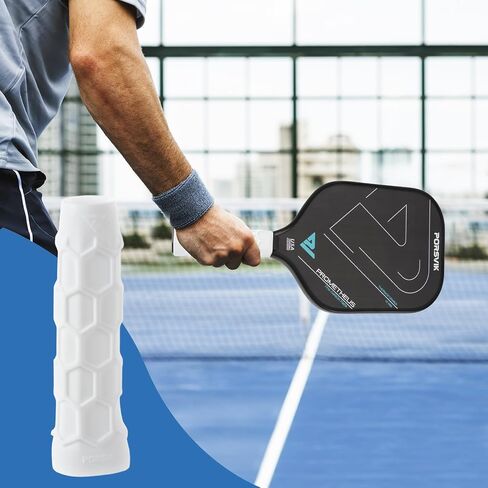 مجموعة قبضة كرة Pickleball - قبضة كرة Pickleball مع قبضة زائدة لراحة فائقة، وتقليل الاهتزاز، وقبضة معززة، والتحكم الدقيق، تتضمن شريط قبضة كرة Pickleball in Saudi Arabia