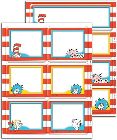 ملصقات ملصقات Eureka Back to School Dr. Seuss Cat in The Hat للمعلمين، 56 قطعة in Saudi Arabia