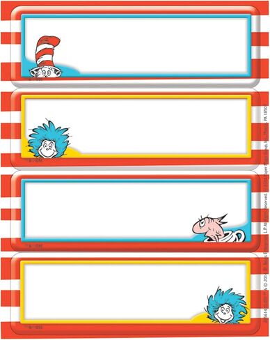 ملصقات ملصقات Eureka Back to School Dr. Seuss Cat in The Hat للمعلمين، 56 قطعة in Saudi Arabia