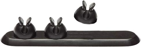 Magnetic Cable Organizer, Black, 2 Clip Cable Organizer Cord Clips – 2.75" x 0.75" x 0.55" Desktop Cable Management, Home or Office Cord Organizer - Power & Mouse Cord Management in Saudi Arabia
