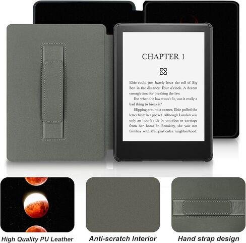 حافظة لجهاز Kindle Paperwhite مقاس 6.8 بوصة الجيل الحادي عشر 2021 - غطاء كتاب ممتاز خفيف الوزن مع تنبيه/غفو تلقائي لتوقيع Amazon Kindle Paperwhite 2021 (Eclipse) in Kuwait