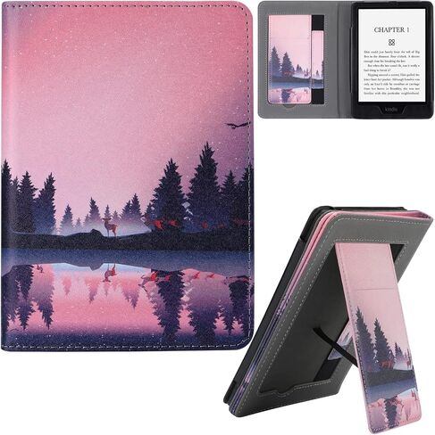 Case for Kindle Paperwhite 2021, PU Leather Hand Strap with Auto Sleep/Wake Case for 6.8" Kindle Paperwhite 11th Generation 2021 Released and Kindle Paperwhite Signature Edition, Apricot in Saudi Arabia