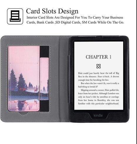Case for Kindle Paperwhite 2021, PU Leather Hand Strap with Auto Sleep/Wake Case for 6.8" Kindle Paperwhite 11th Generation 2021 Released and Kindle Paperwhite Signature Edition, Apricot in Saudi Arabia