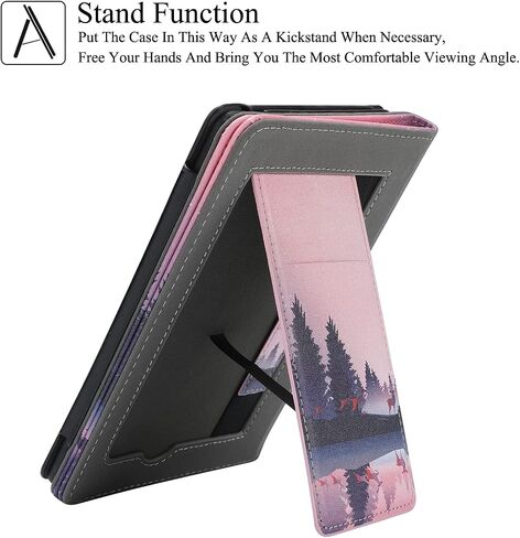 Case for Kindle Paperwhite 2021, PU Leather Hand Strap with Auto Sleep/Wake Case for 6.8" Kindle Paperwhite 11th Generation 2021 Released and Kindle Paperwhite Signature Edition, Apricot in Saudi Arabia
