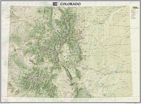 National Geographic Colorado Wall Map - Laminated (40.5 x 30.25 in) (National Geographic Reference Map) in Saudi Arabia