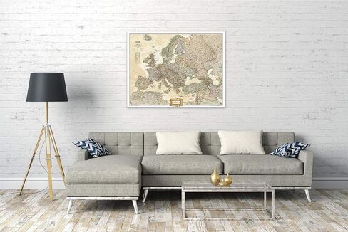 National Geographic Europe Wall Map - Executive - Laminated (Enlarged: 46 x 35.75 in) (National Geographic Reference Map) in Saudi Arabia