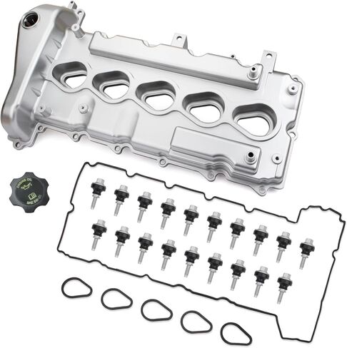 Aluminum Valve Cover with Gasket Replacement for 2004-2006 Chevrolet GMC Hummer Isuzu 3.5L DOHC L5 Engine OE# 12591996 VS50703R VS50462 VC3471 VC3122G in Saudi Arabia