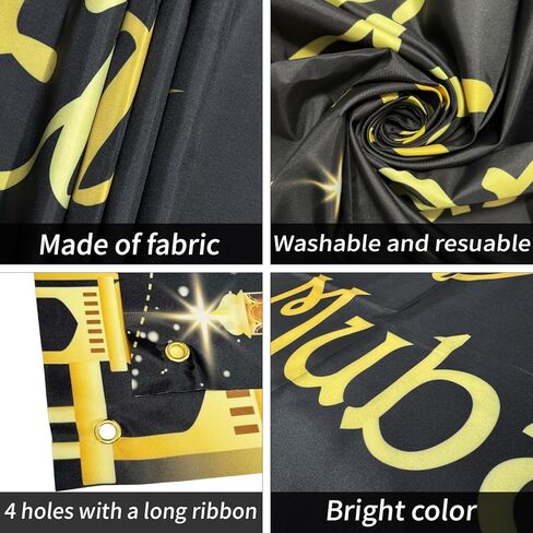 رمضان مبارك ديكورات خلفية للحفلات باللون الأسود والذهبي السعيد لافتة عيد مبارك رمضان مبارك خلفية لوازم الحفلات ديكور in Kuwait