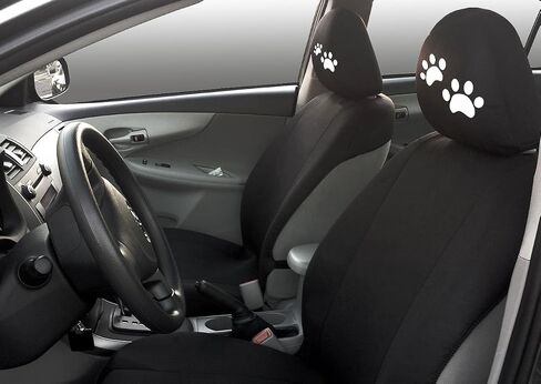 Black Fabric Car Truck Van SUV Seat Headrest Covers with Embroidery Hawaiian Hand Sign Logo Universal Fit for Cars Vans Trucks-Sold by a Pairs in Saudi Arabia