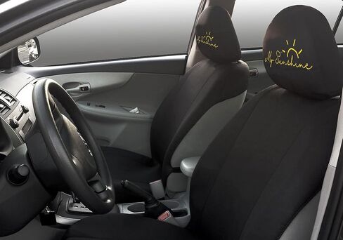 Black Fabric Car Truck Van SUV Seat Headrest Covers with Embroidery Hawaiian Hand Sign Logo Universal Fit for Cars Vans Trucks-Sold by a Pairs in Saudi Arabia